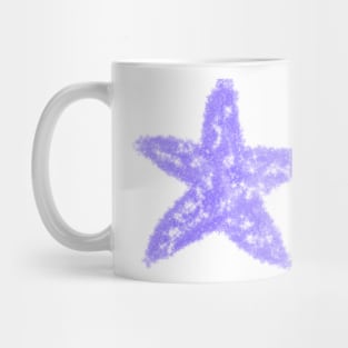 Purple white stars sparkle glitter art Mug